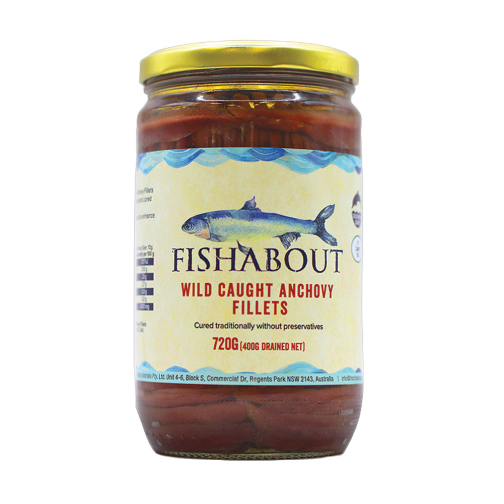 Fishabout anchovy fillets in oil 720g