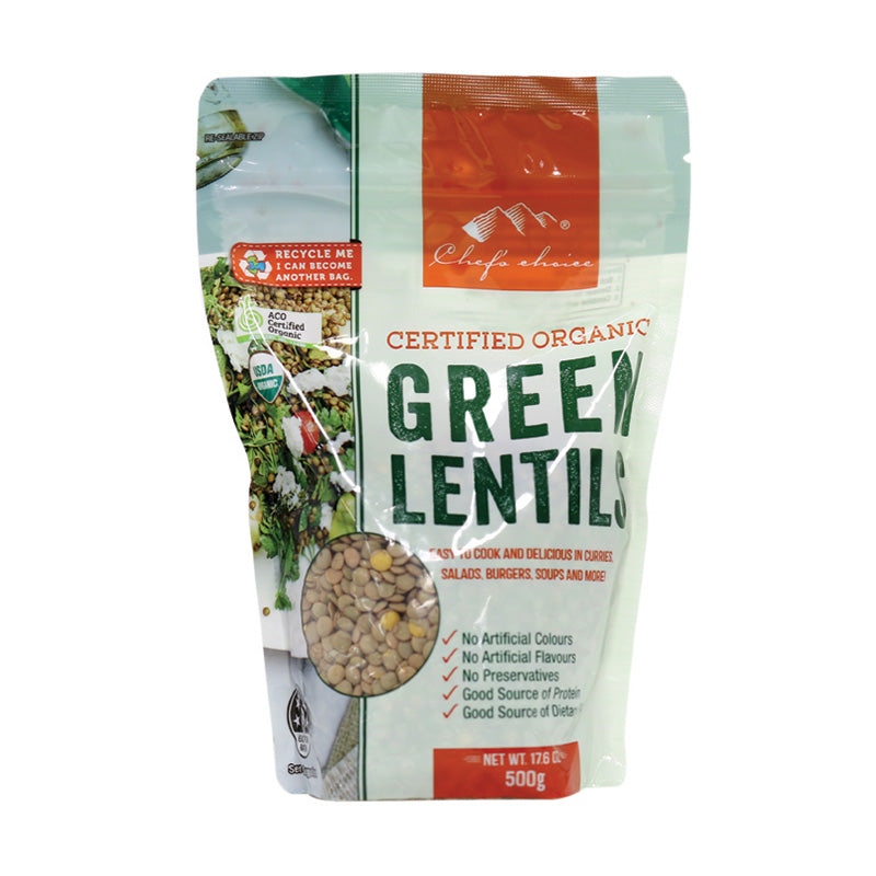 Organic green lentils