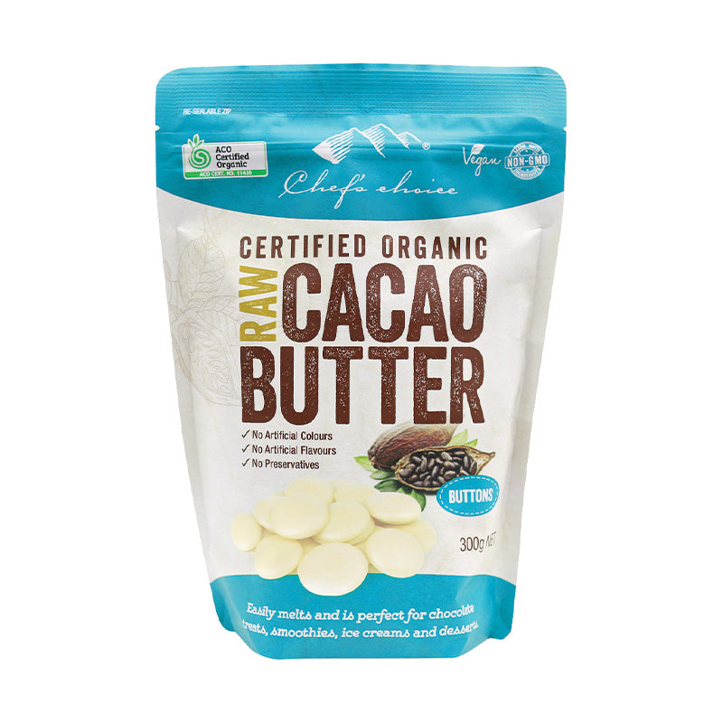 Organic raw cacao butter buttons 300g 1kg