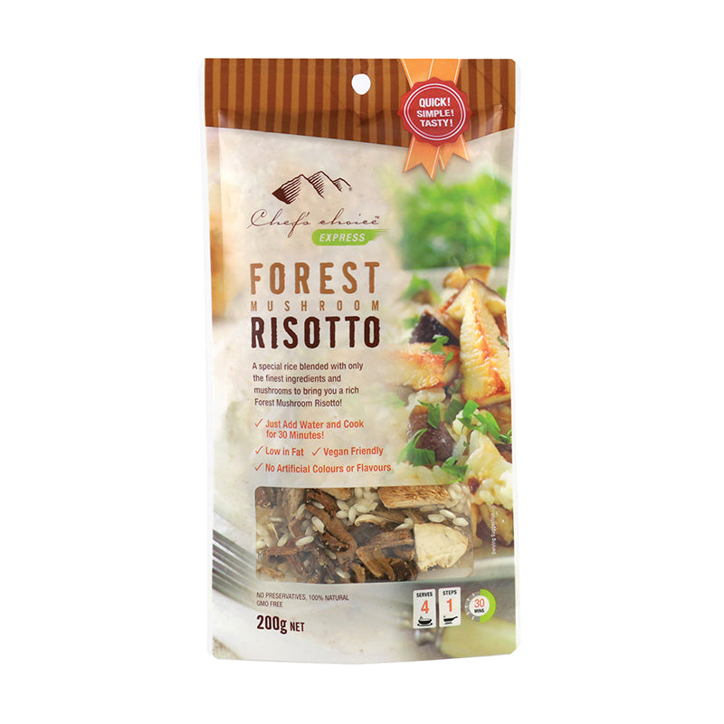 Forest mushroom risotto gourmet meal