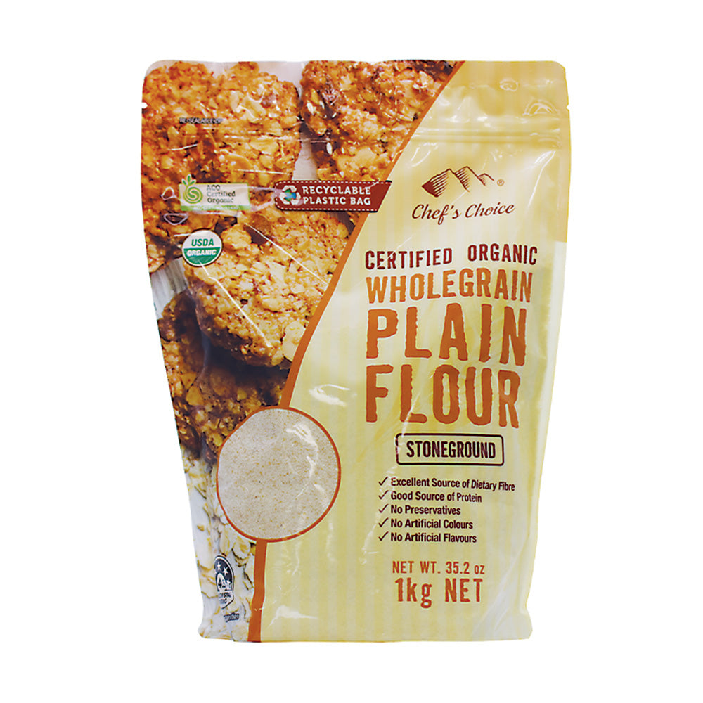 Organic wholegrain plain flour