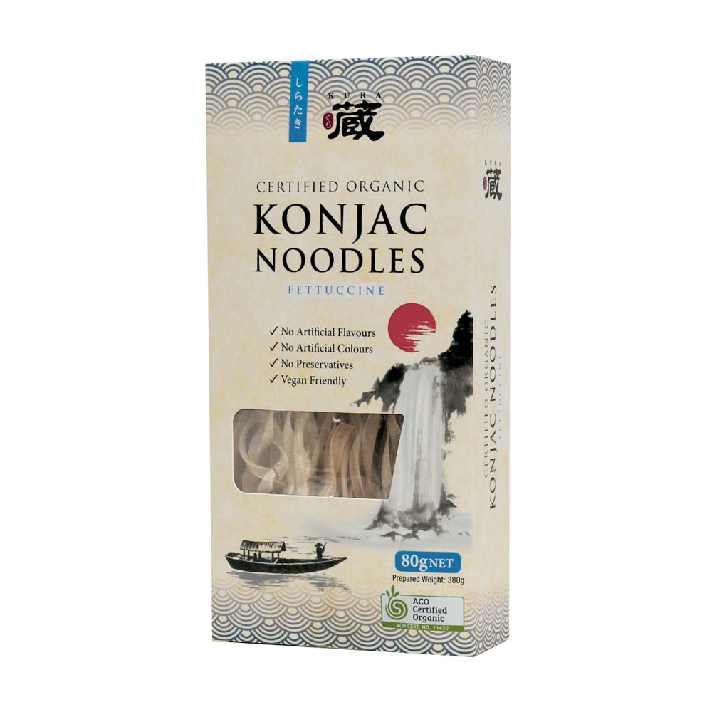 Kura organic konjac noodles fettuccine