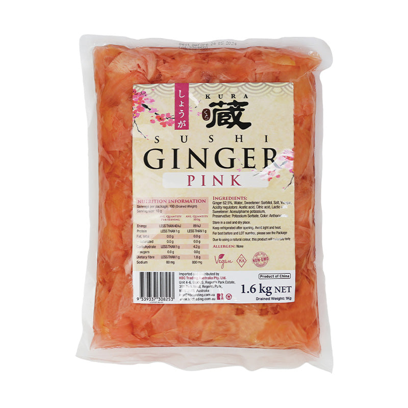 Pickled Sushi Ginger Pink - 190g / 1.6kg