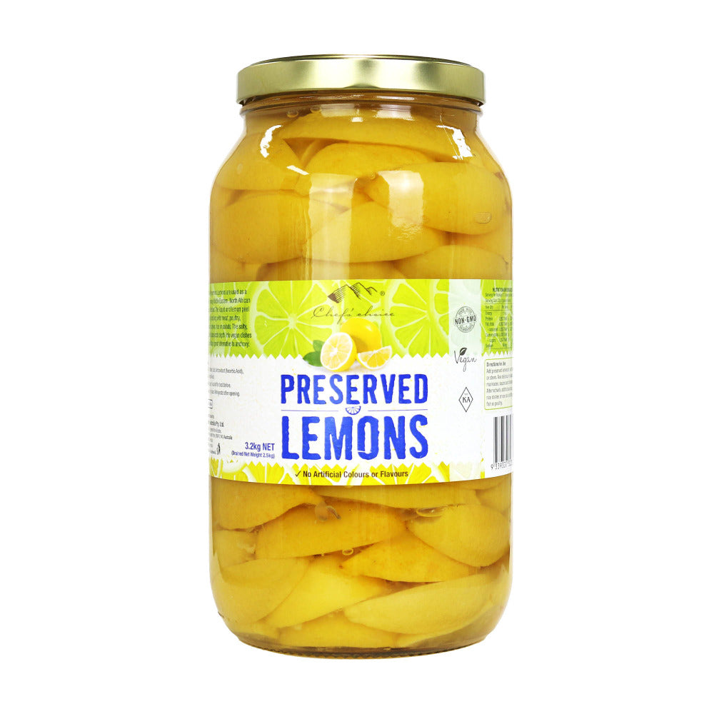 Chef’s Choice Preserved Lemon (2.5kg drained weight) New Glass Jar - 3.2kg