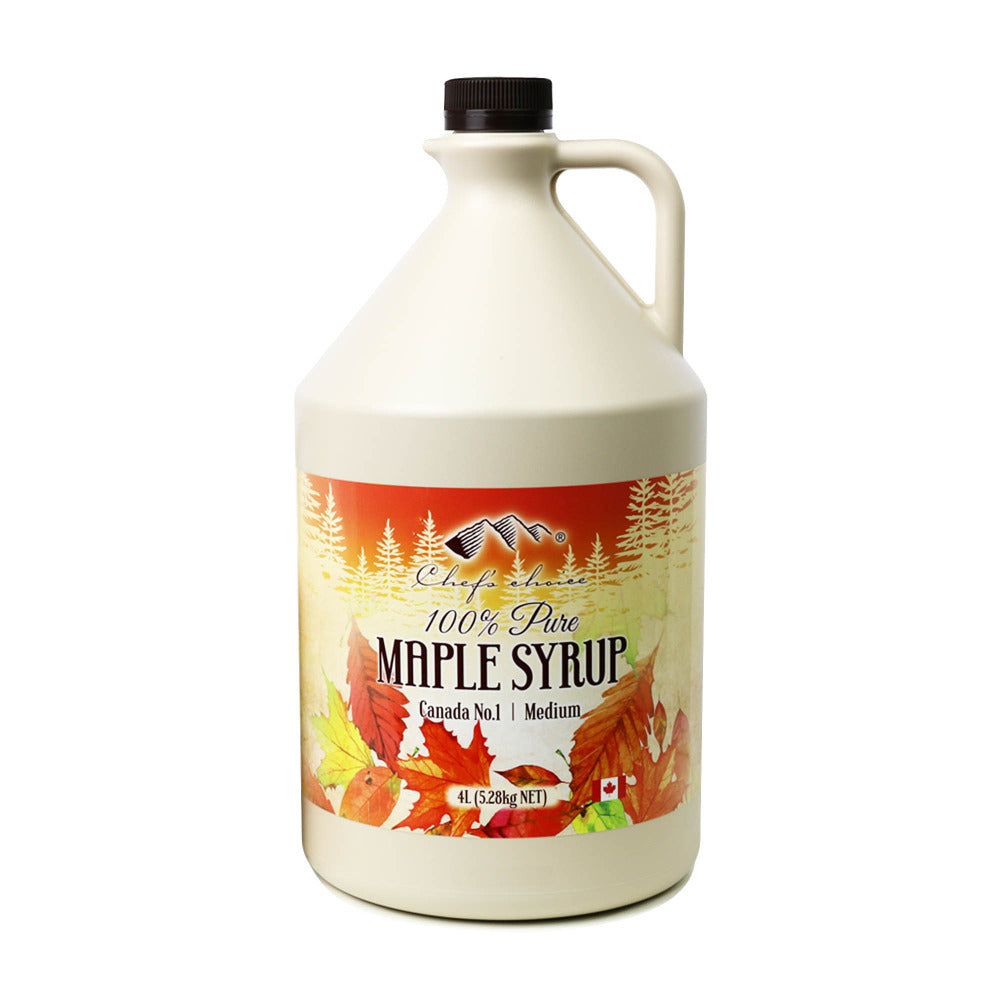 Chef’s Choice 100% Pure Maple Syrup Plastic Jug - 1L/4L