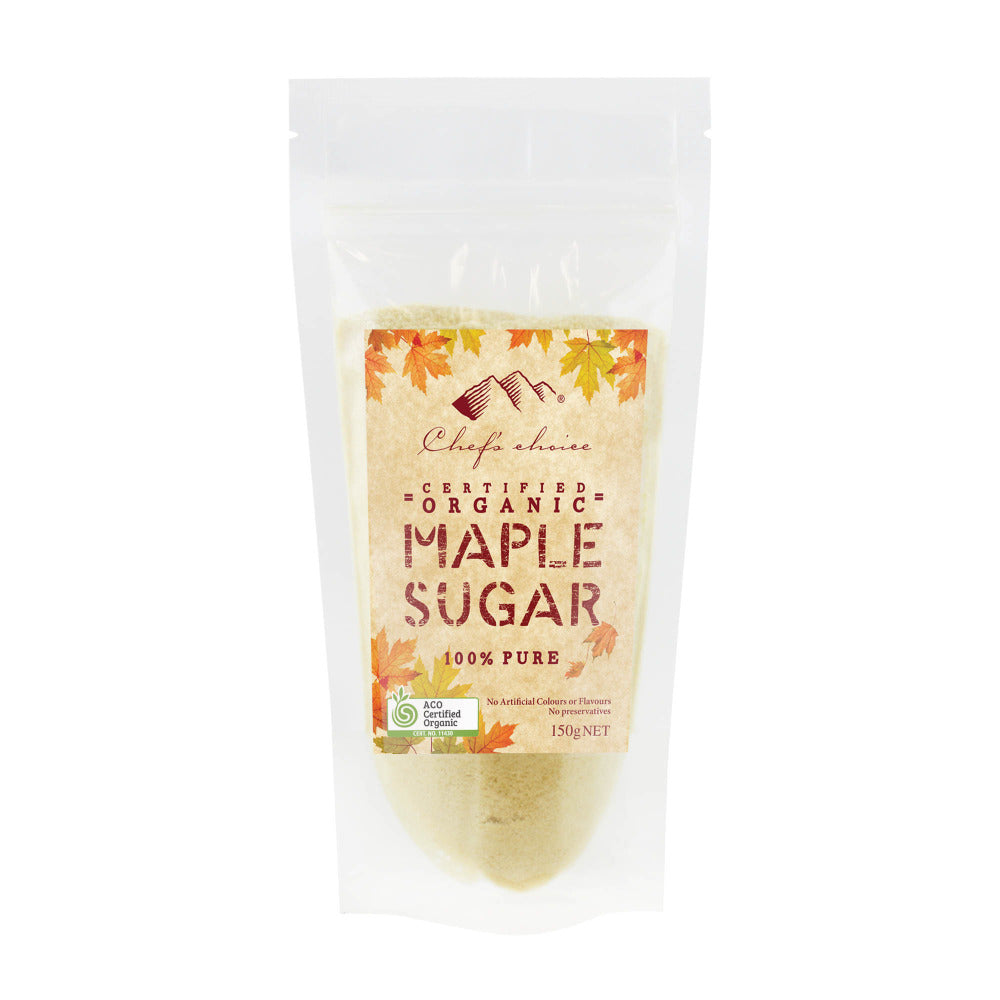 Organic maple sugar natural sweetener
