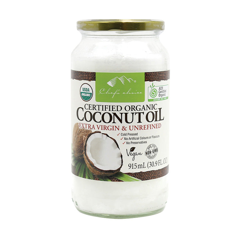 Organic extra virgin coconut oil 915ml unrefined