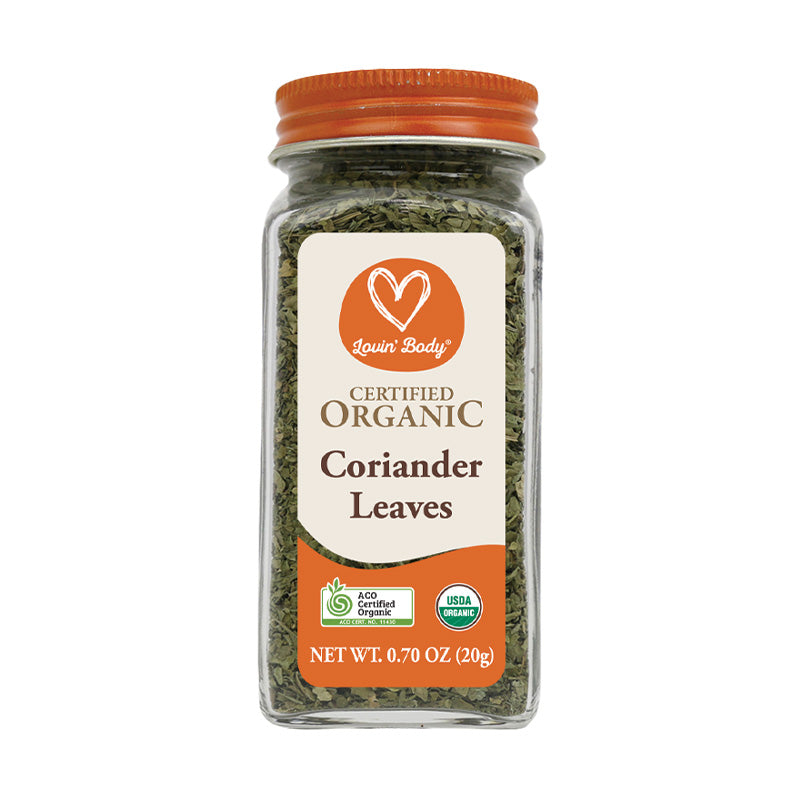 Organic coriander leaves
