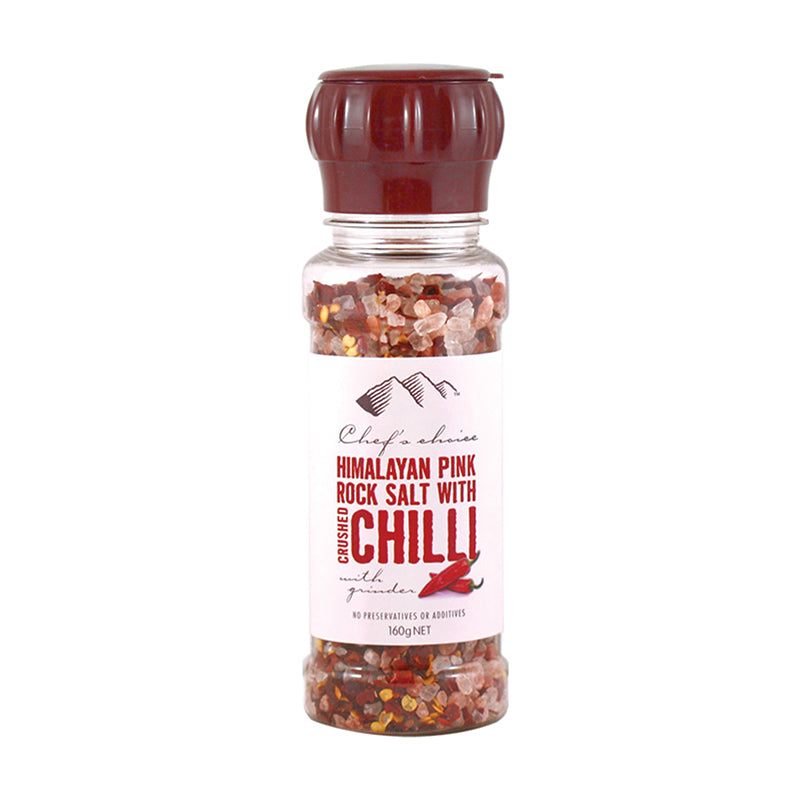 Pink rock salt chilli grinder