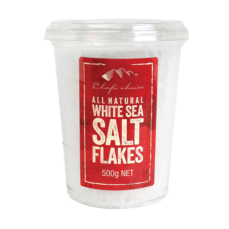 White salt flakes 500g premium sea salt