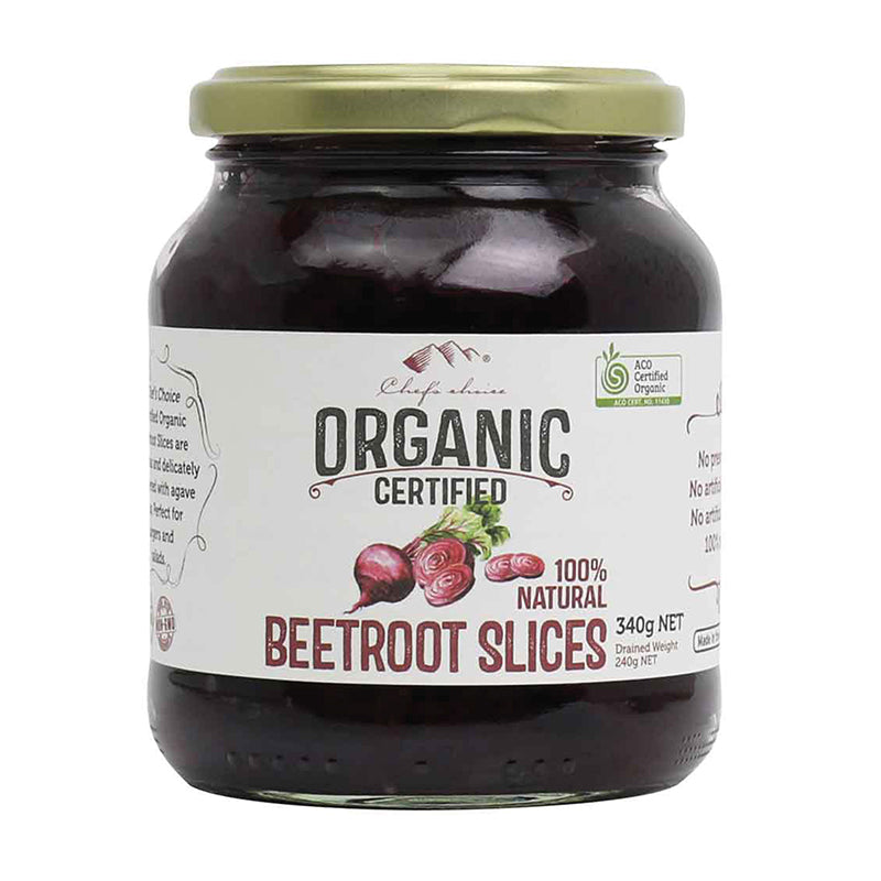 Organic beetroot slices fermented vegetables