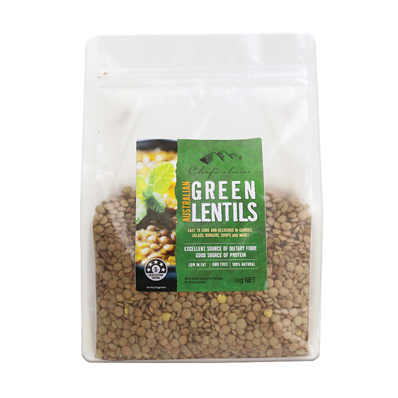 All natural green lentils