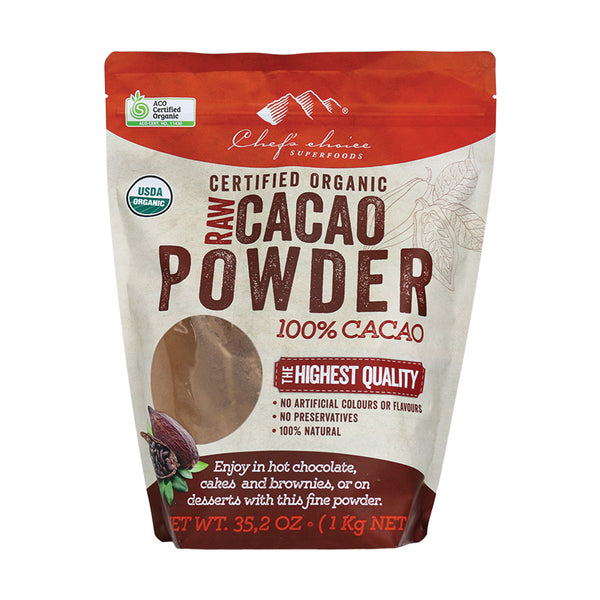 Organic raw cacao powder 100% cocoa