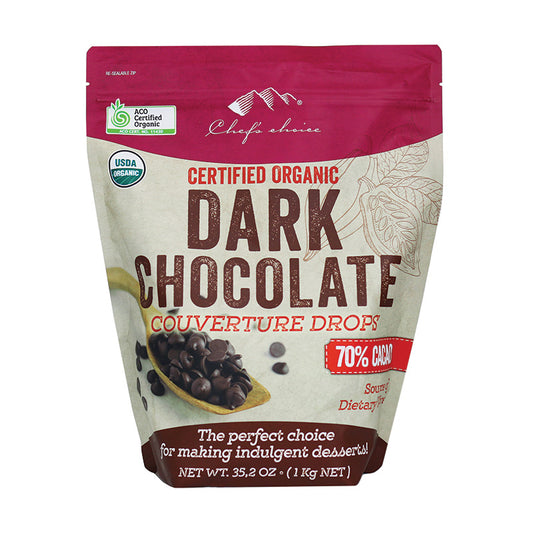 1kg Organic 70% Dark Chocolate Drops
