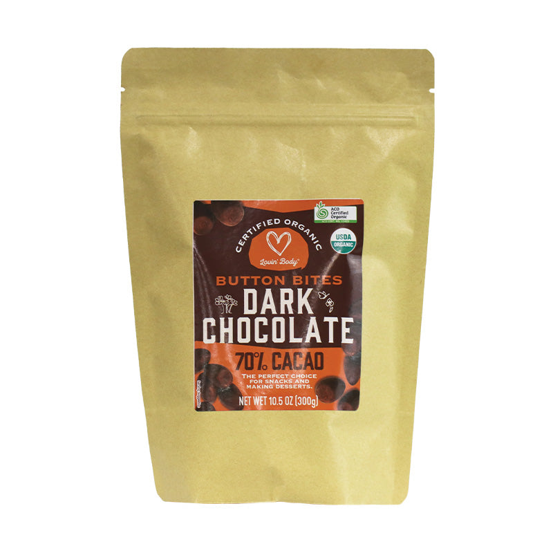 Organic dark chocolate button bites 70% 300g