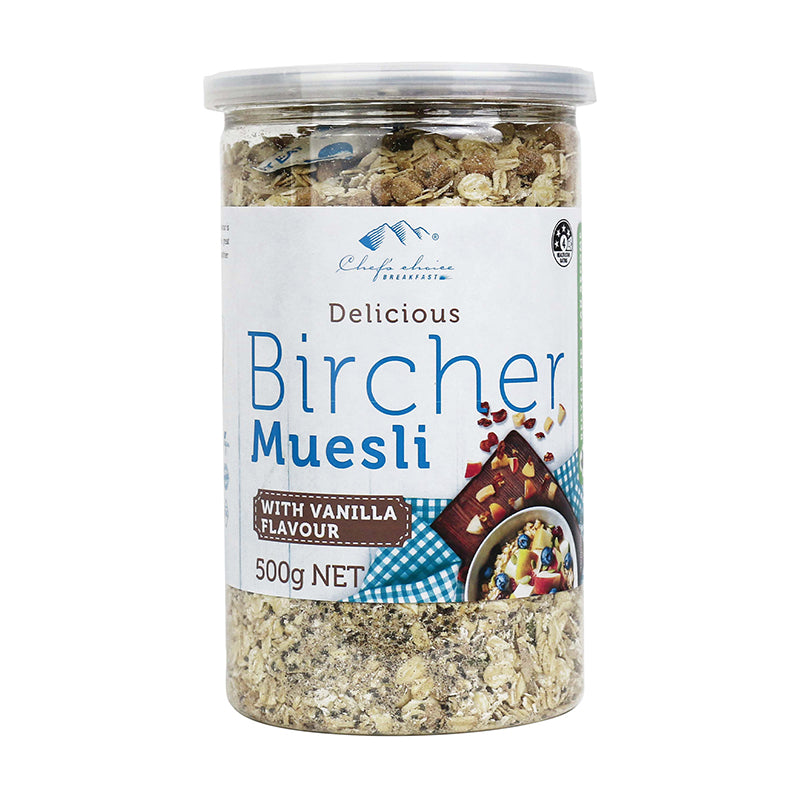 Bircher muesli with vanilla flavour