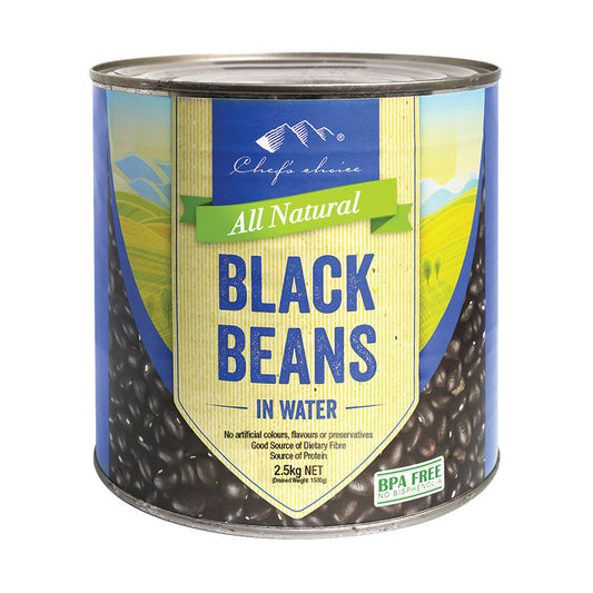 All natural black beans in water