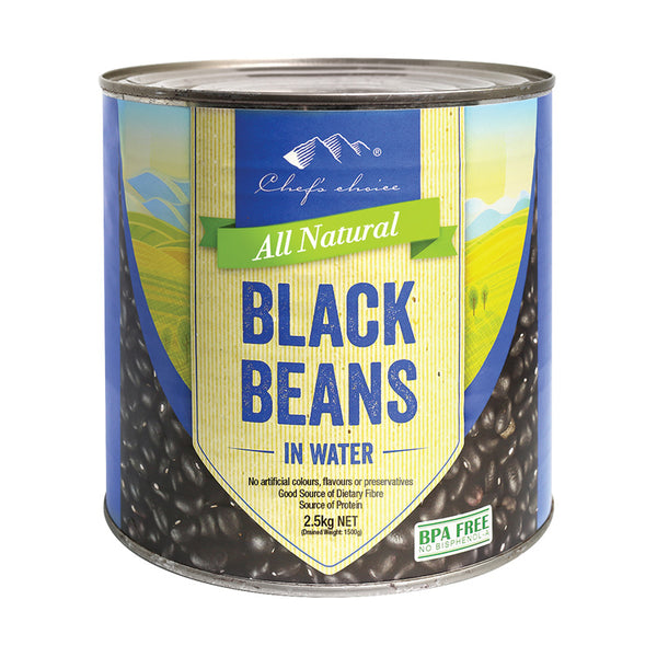 All natural black beans in water