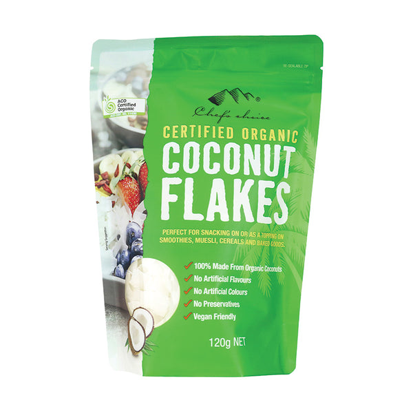 Organic desiccated coconut flakes 120g