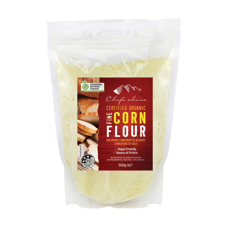 Chef’s Choice Organic Fine Corn Flour - 500g