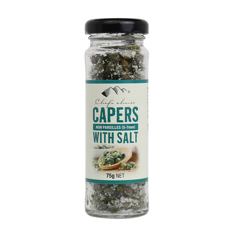 Capers non pareilles with salt
