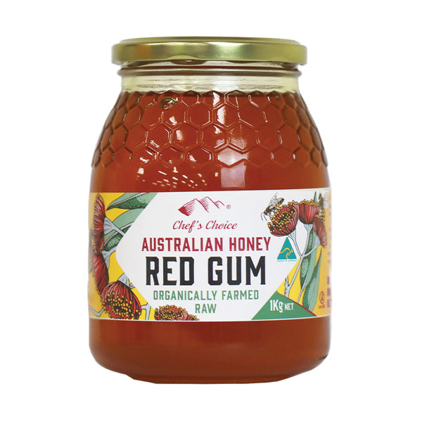 Red gum honey in jar premium