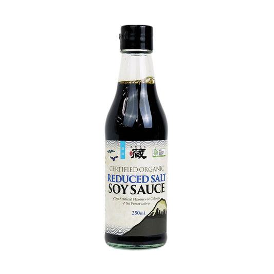 Organic salt reduced soy sauce