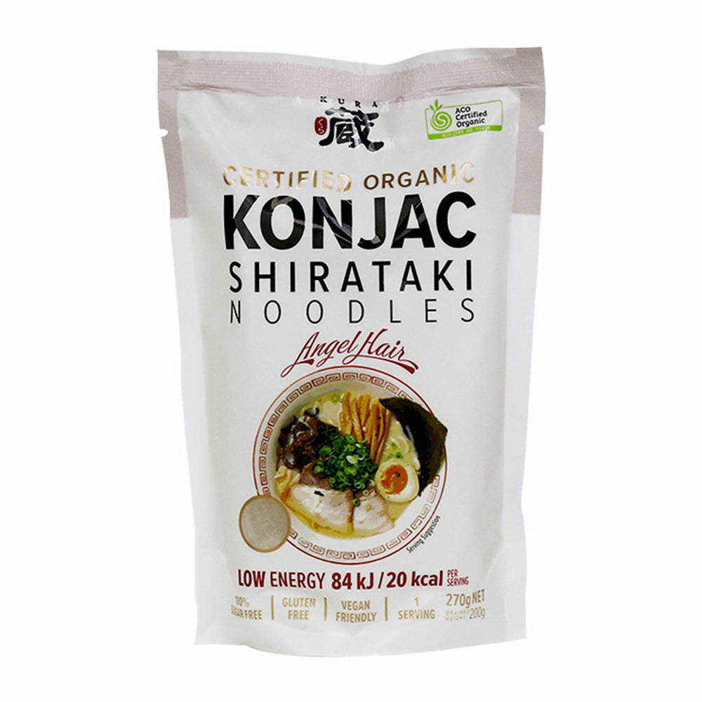 Kura organic konjac angel hair noodles