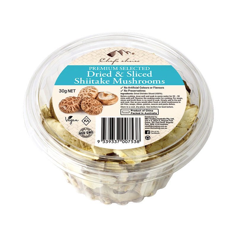 Dried sliced shiitake mushrooms premium quality