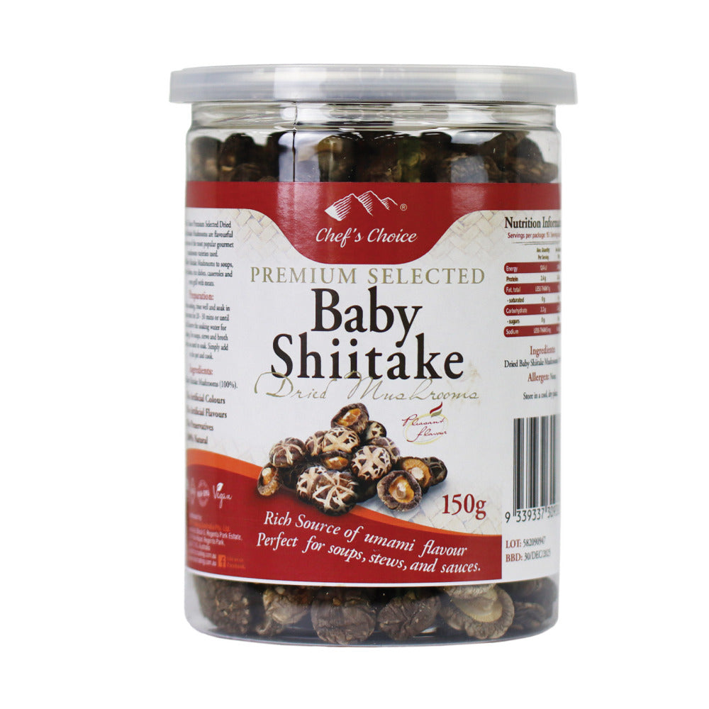 Baby whole shiitake mushrooms dried premium