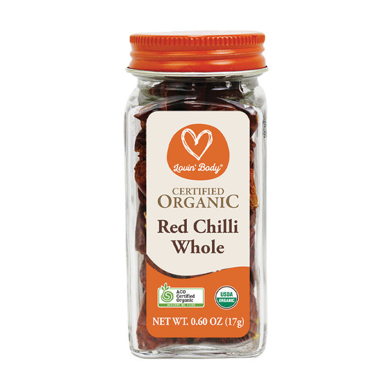 Organic dried red chilli whole