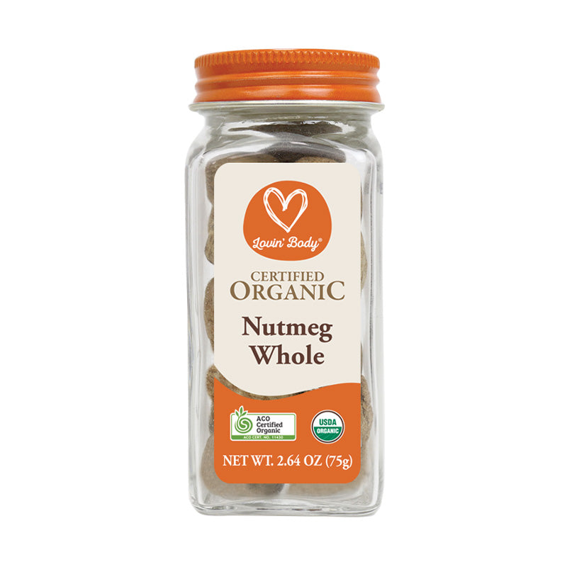 Organic dried nutmeg whole