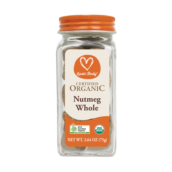 Organic dried nutmeg whole