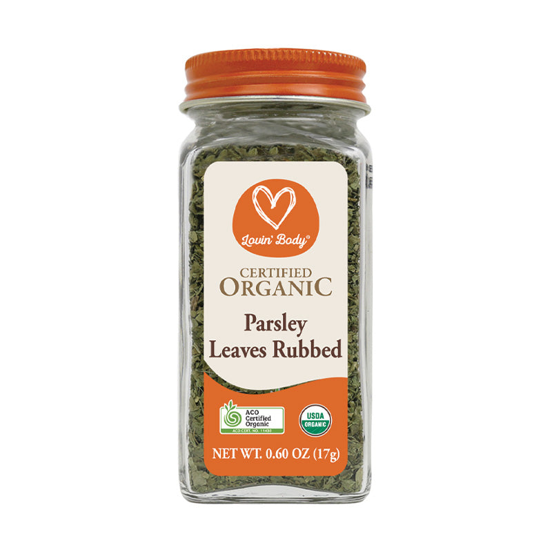 Organic parsley leaves