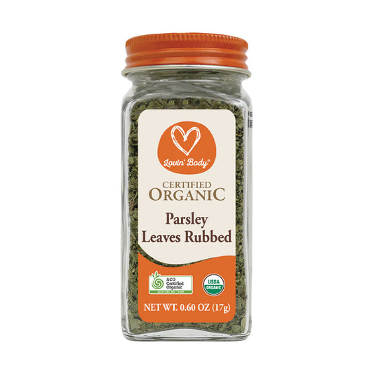Organic parsley leaves