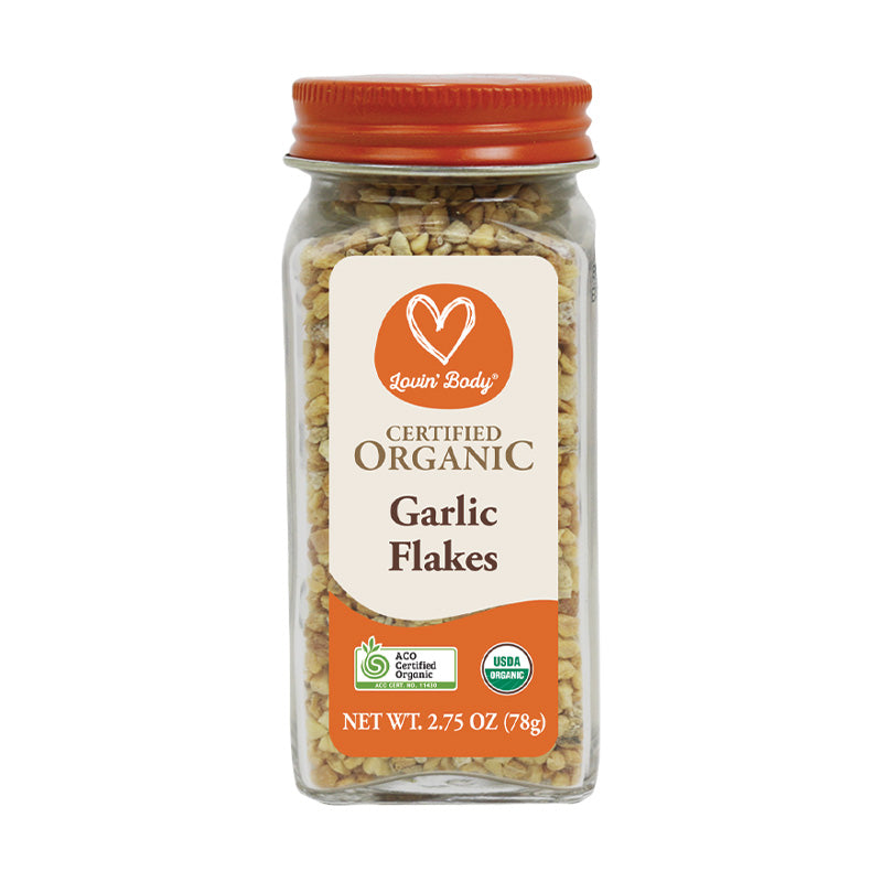 Organic garlic flakes