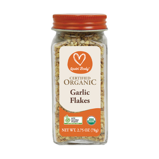 Organic garlic flakes