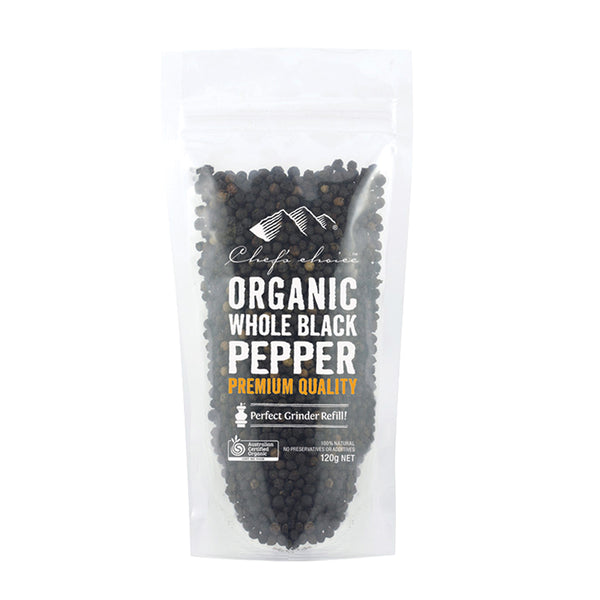 Organic black pepper pouch premium quality
