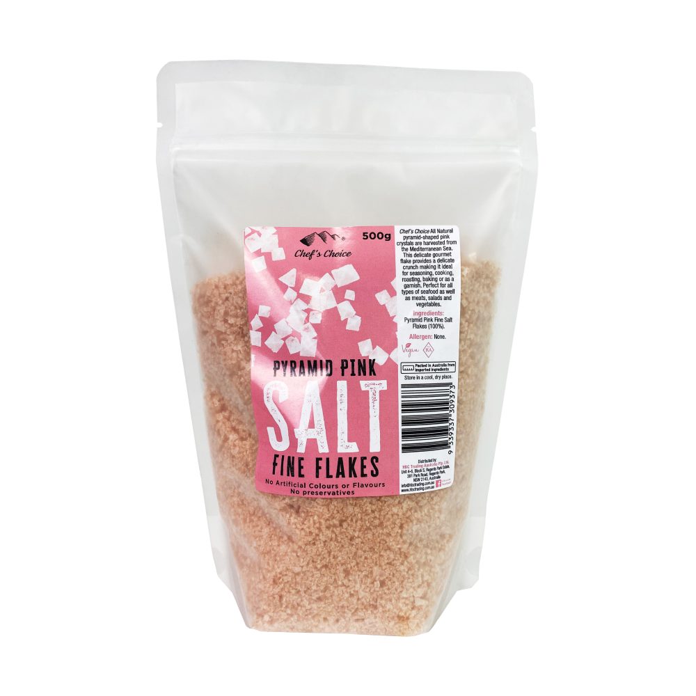 Pink pyramid sea salt flakes premium quality