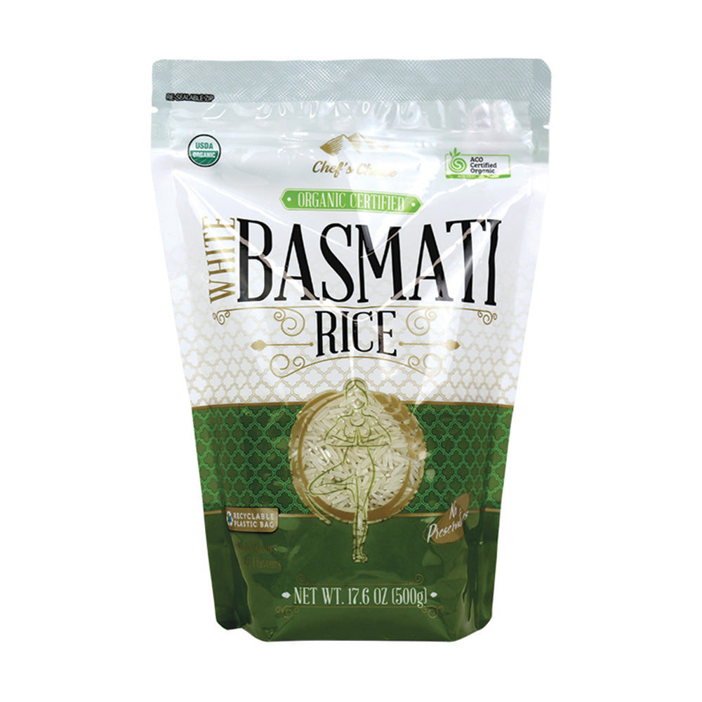 Organic basmati rice grains