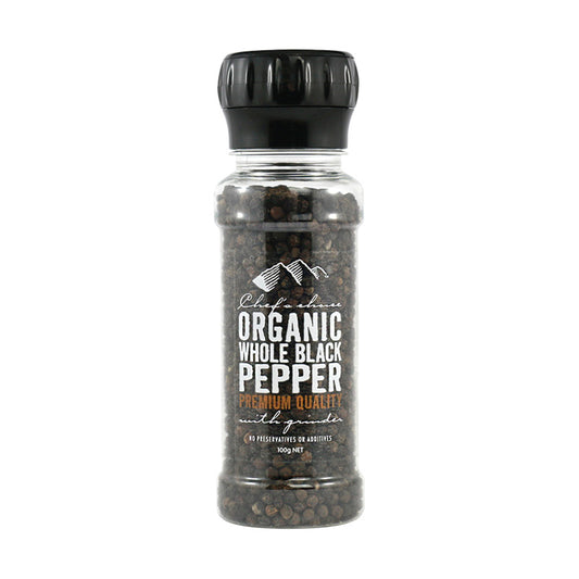 Certified Organic Whole Black Pepper – Grinder