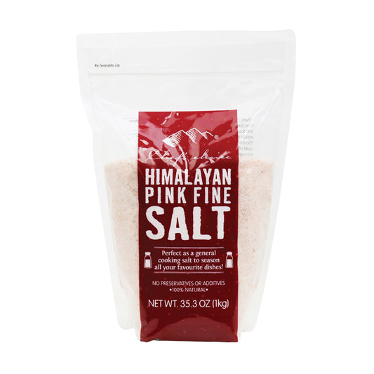Pink fine Himalayan salt standing pouch