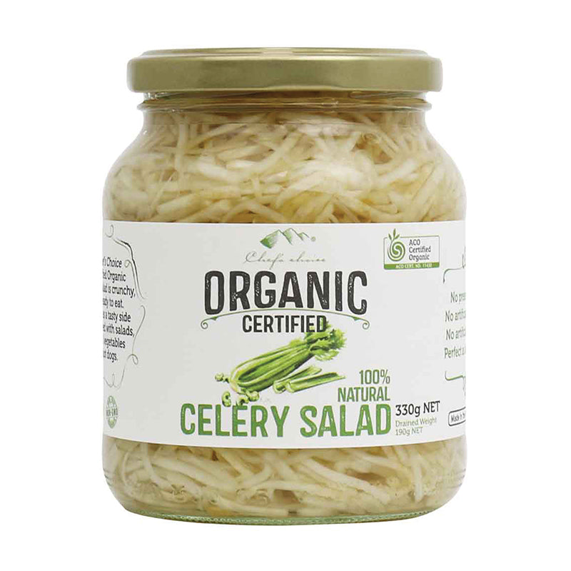 Organic celery salad fermented vegetables