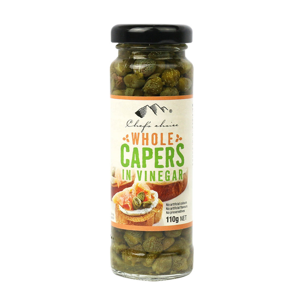 Whole capers in vinegar premium